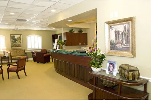 Reception desk at {PRACTICE_NAME}