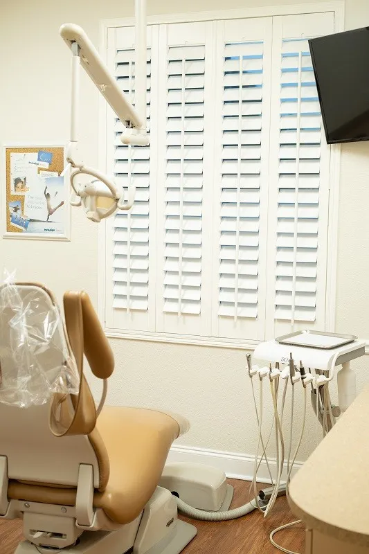 back view of treatment chair